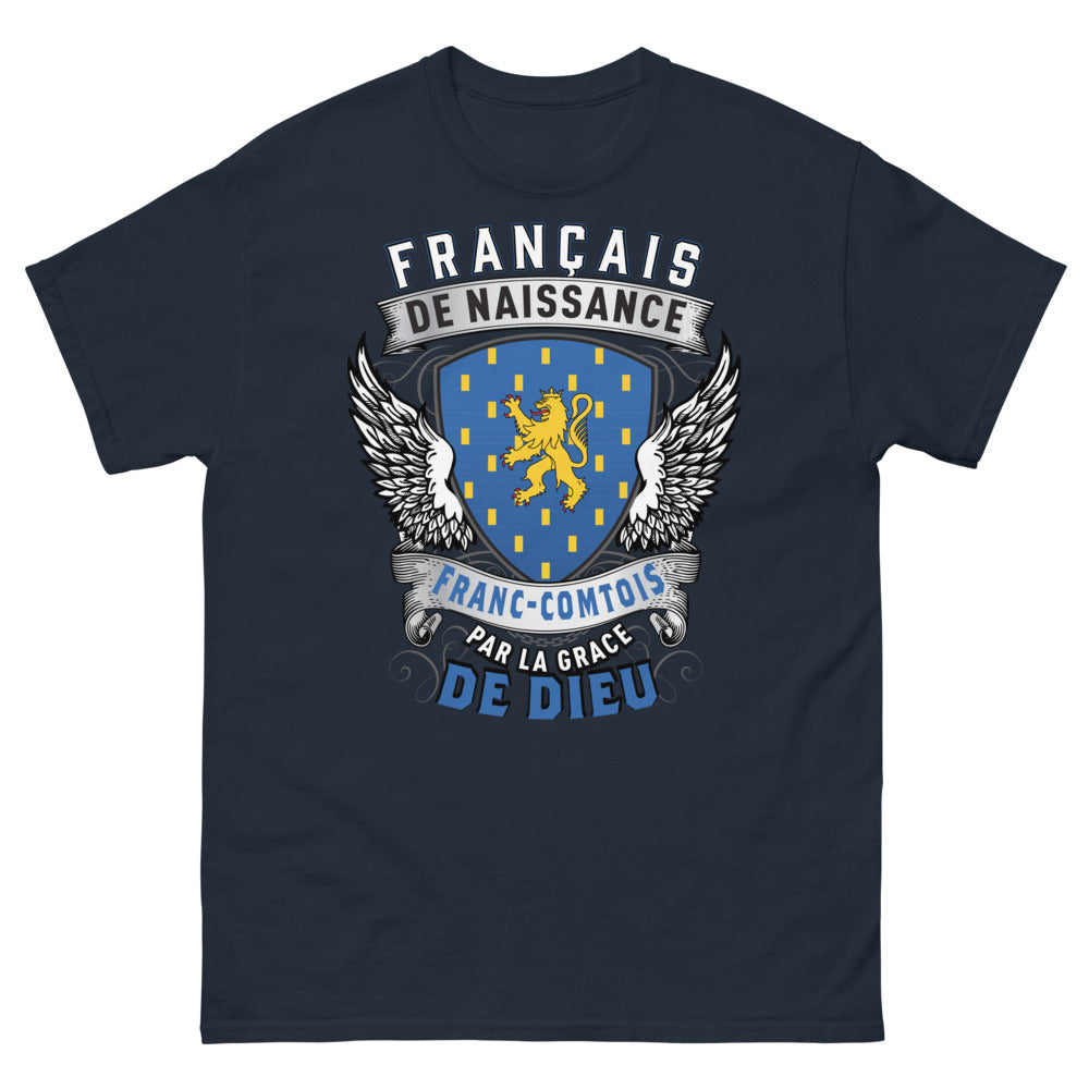 T-shirt franc-comtois de naissance marine - fier et authentique