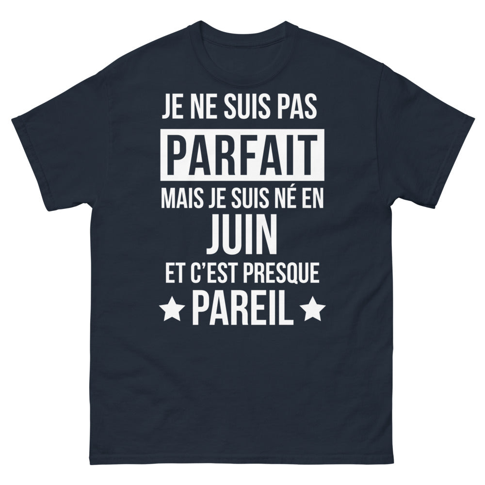 T-shirt né en juin marine - clin d'œil irrésistible