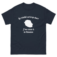 Thumbnail for T-shirt La Réunion marine - La réalité est trop dure