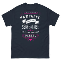 Thumbnail for T-shirt Sénégal marine - Je ne suis pas parfaite mais je suis Sénégalaise