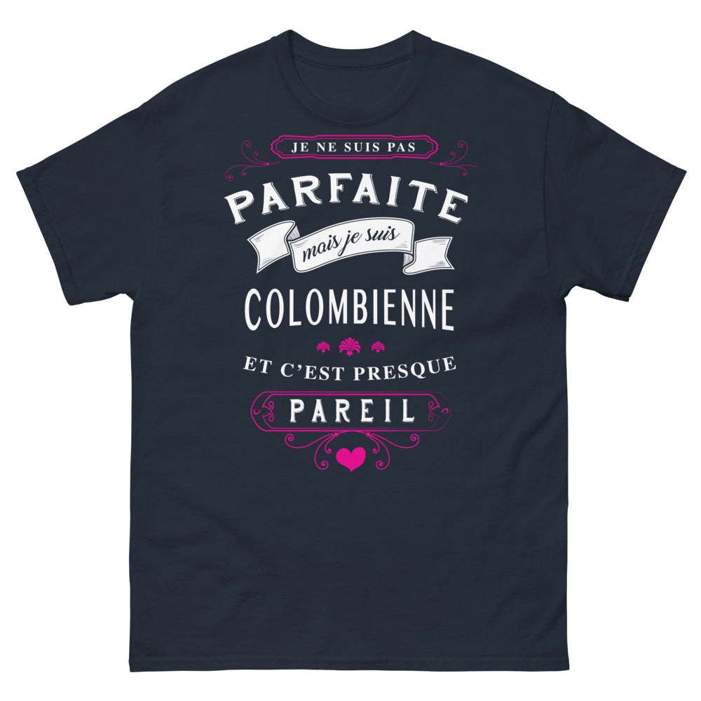 T-shirt Colombienne marine - Je ne suis pas parfaite