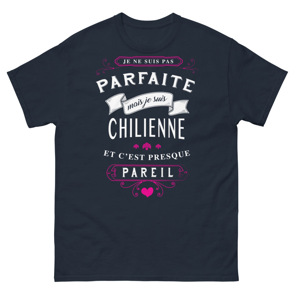 T-shirt Chilienne marine - je ne suis pas parfaite