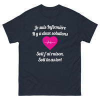 Thumbnail for T-shirt infirmière marine - j'ai raison ou tu as tort