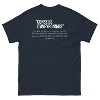 Thumbnail for T-shirt Aveyronnais marine - trois bises à gauche