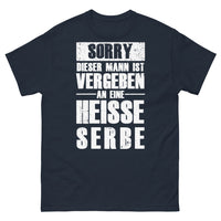 Thumbnail for T-Shirt Serbien Marineblau - Entschuldigung, dieser Mann ist mit einer sexy Serbin verlobt