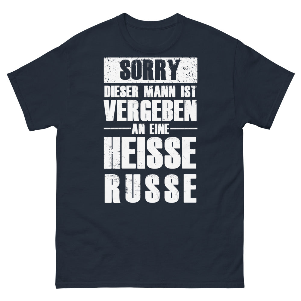 T-shirt Russie marine - Sorry, cet homme est pris par une russe sexy