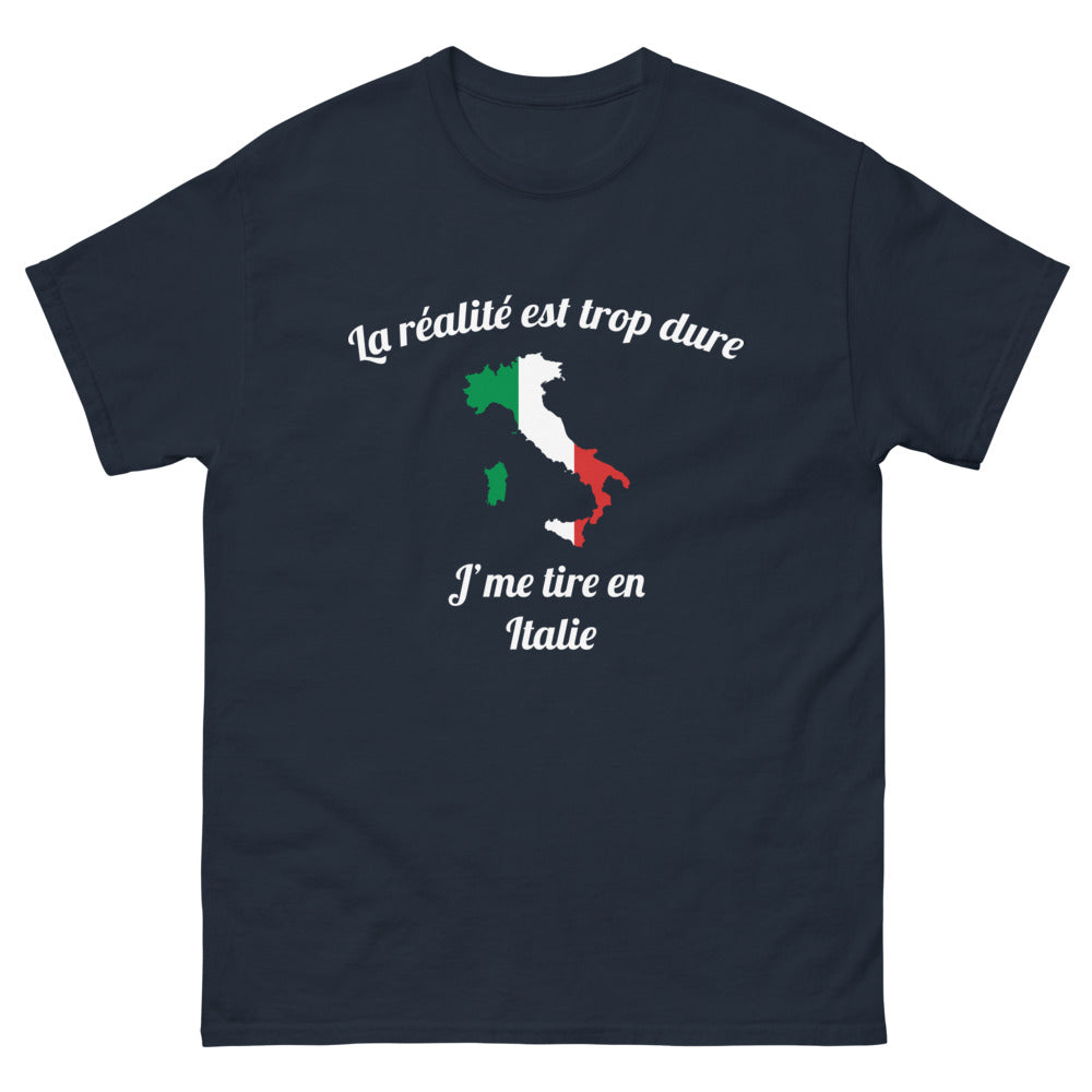T-shirt Italie bleu marine face - rêve italien