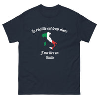 Thumbnail for T-shirt Italie bleu marine face - rêve italien