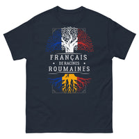 Thumbnail for T-shirt Français de Racines Roumaines marine - fierté partagée