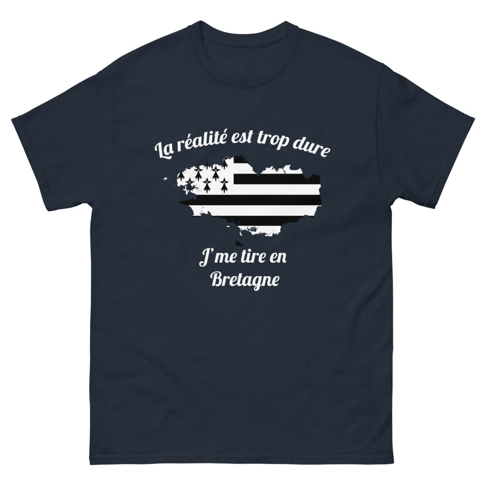 T-shirt Bretagne marine - La réalité est trop dure