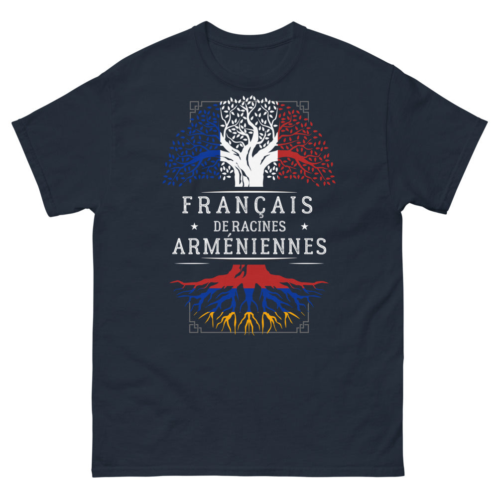 T-shirt Racines Arméniennes marine - humour et identité