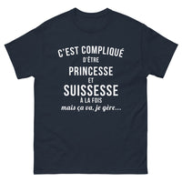 Thumbnail for T-shirt Suisse marine - princesse et Suissesse, ça gère