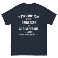 Thumbnail for T-shirt Princesse et sud-coréenne marine - ça va, je gère !