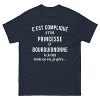 Thumbnail for T-shirt Bourgogne marine - princesse et bourguignonne, fierté locale