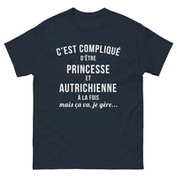 Thumbnail for T-shirt précieuse princesse autrichienne marine - cest compliqué