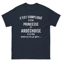 Thumbnail for T-shirt Ardéchoise marine - double identité princesse et Ardéchoise