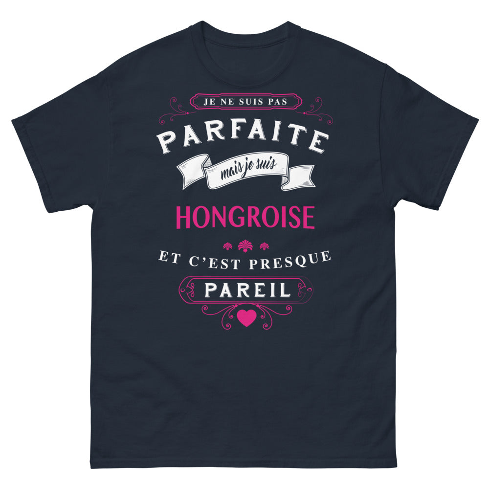 T-shirt hongroise marine - je suis hongroise, presque pareil