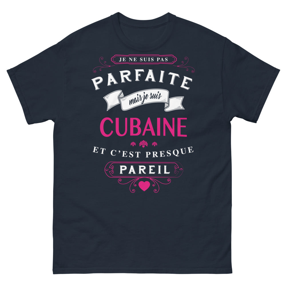 T-shirt Cubaine marine - je ne suis pas parfaite