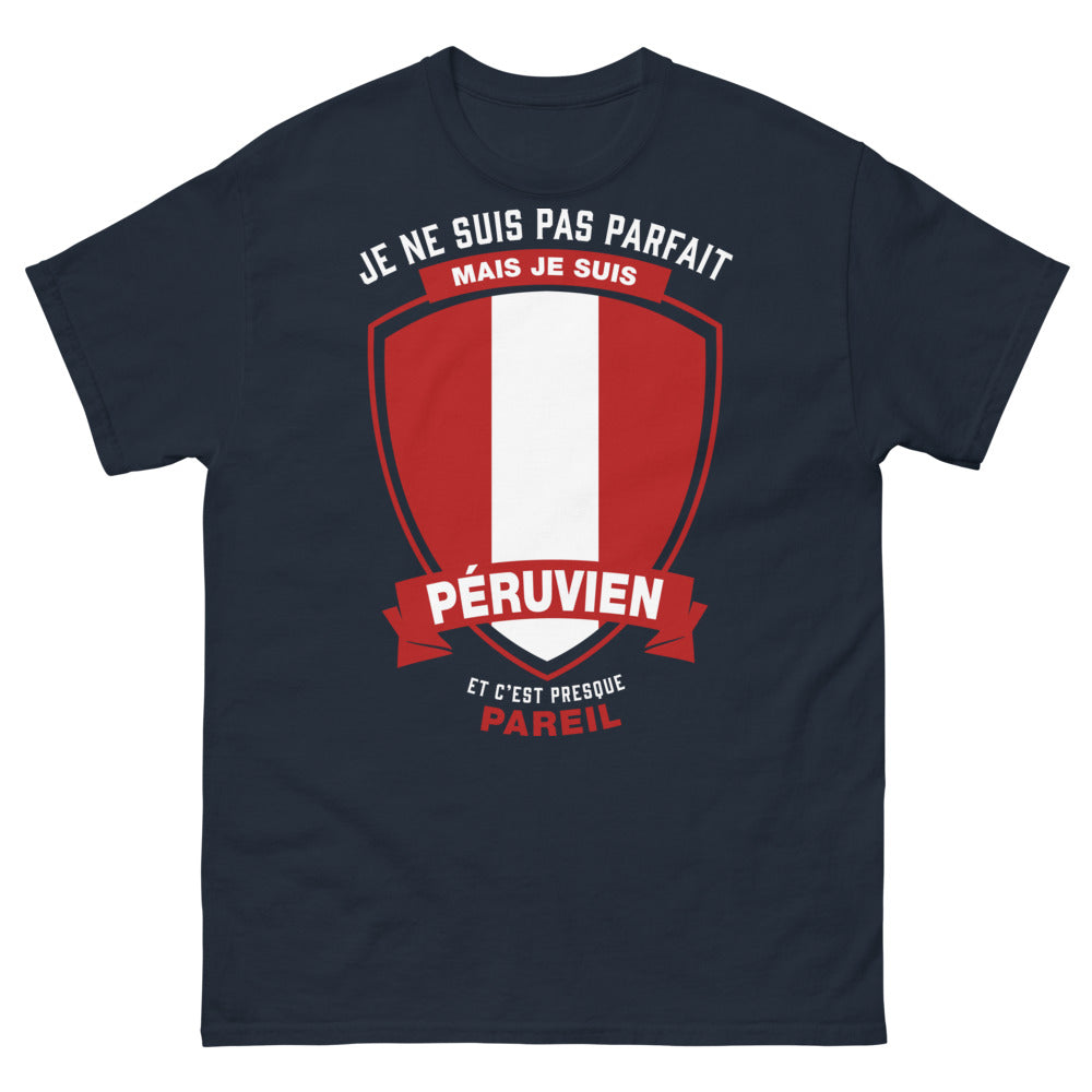 T-shirt Péruvien marine - mais je suis péruvien