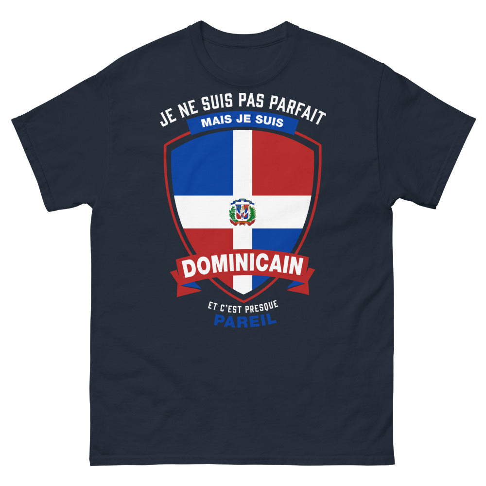 T-shirt République dominicaine marine - Être Dominicain, presque parfait