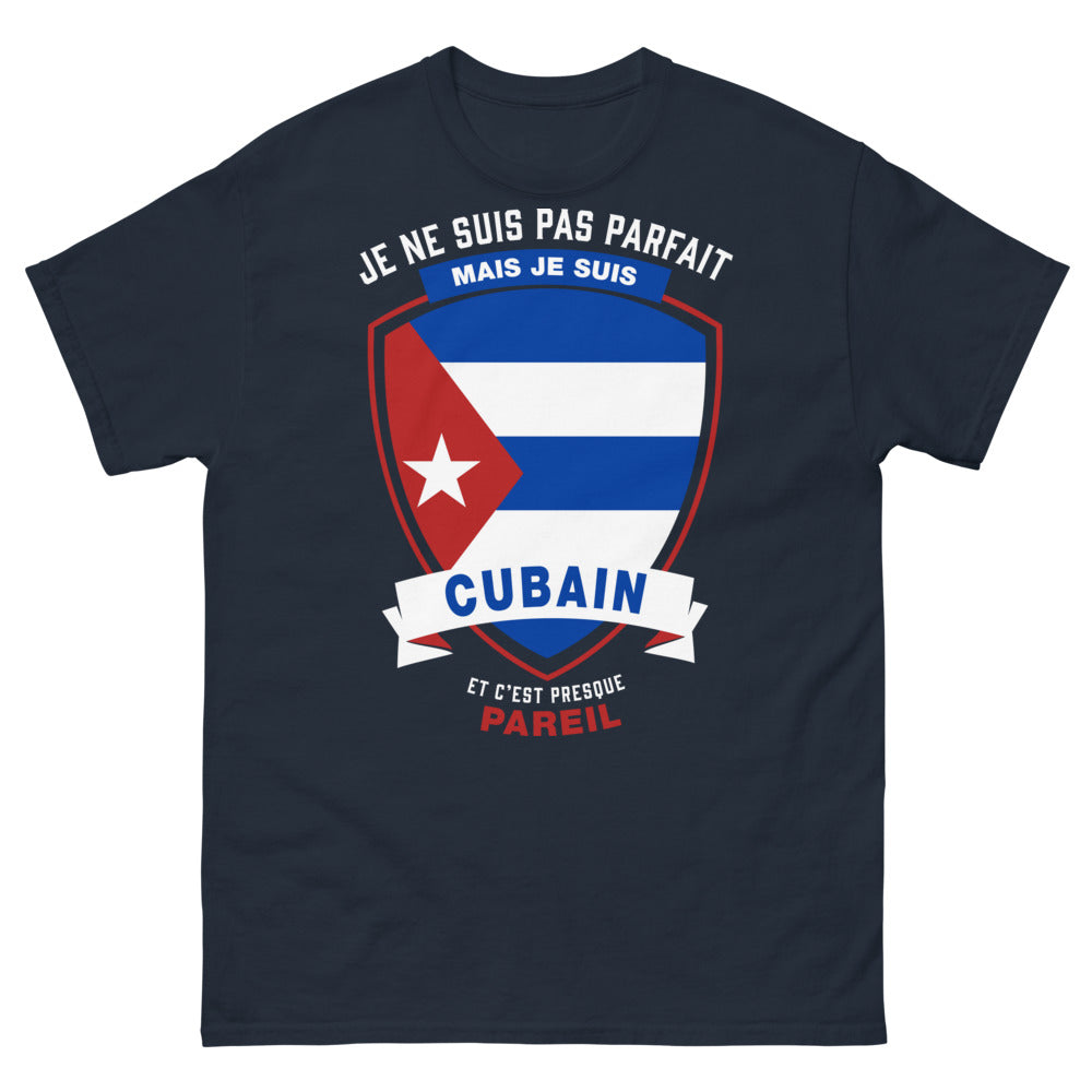 T-shirt Cubain marine - pas parfait mais Cubain, presque pareil