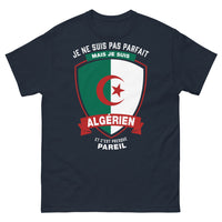Thumbnail for T-shirt Algérien bleu marine - Je ne suis pas parfait, mais je suis Algérien