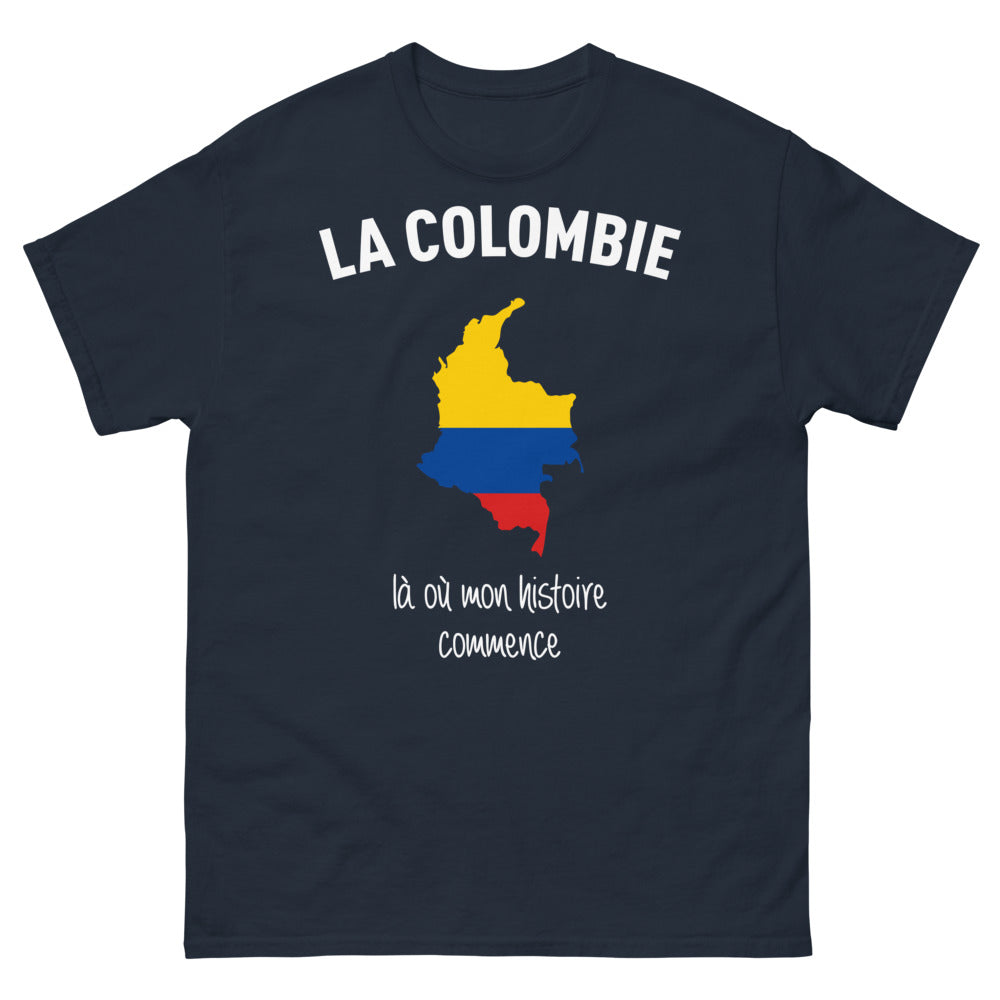 T-shirt Colombie marine - Là où mon histoire commence