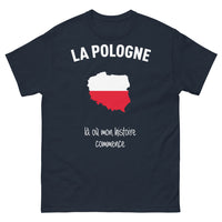 Thumbnail for T-shirt Pologne marine - Racines et fierté polonaises