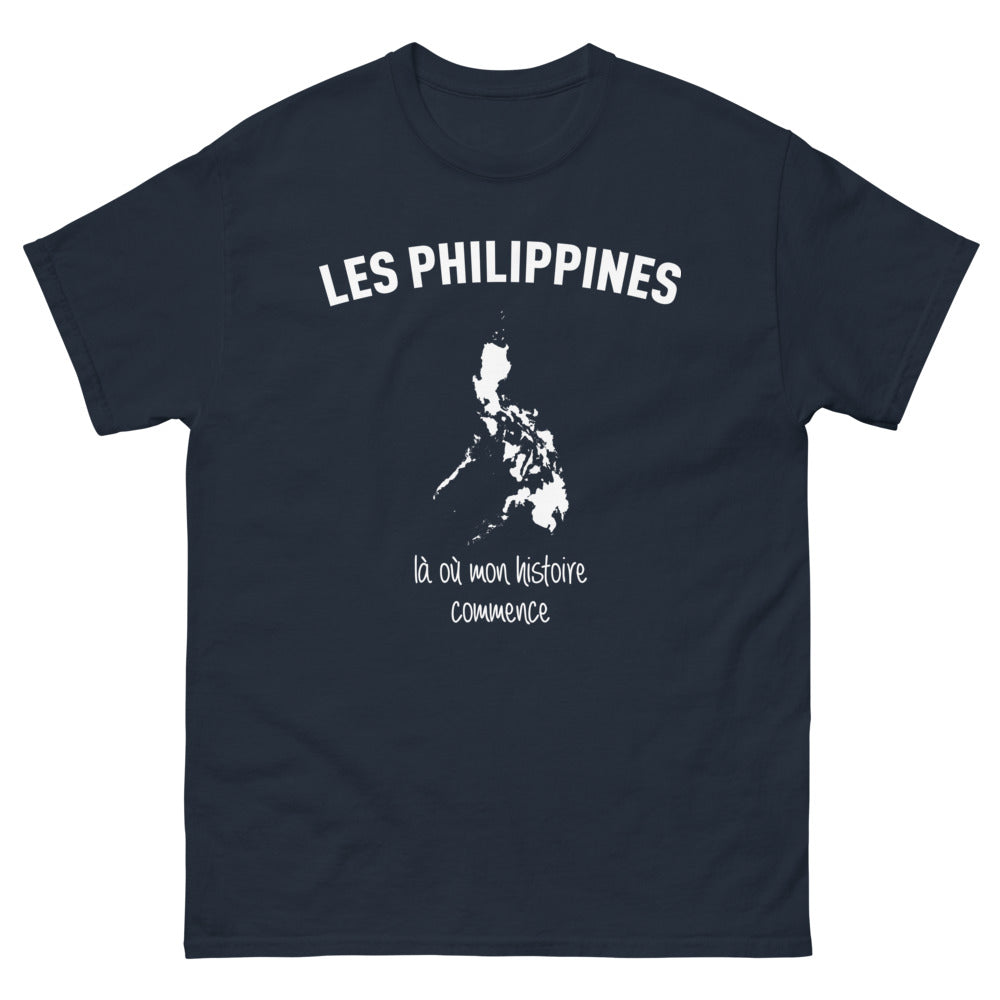 T-shirt Philippines marine - carte au trésor des origines