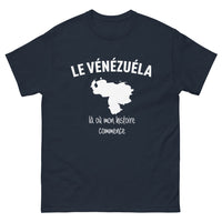 Thumbnail for T-shirt Venezuela marine - Là où mon histoire commence