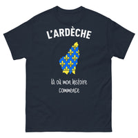 Thumbnail for T-shirt Ardèche bleu marine - L'Ardèche, là où mon histoire commence
