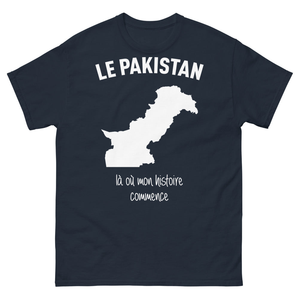 T-shirt Pakistan marine - Le Pakistan, là où mon histoire commence