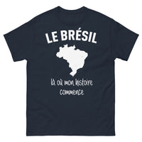 Thumbnail for T-shirt Brésil marine - Là où mon histoire commence
