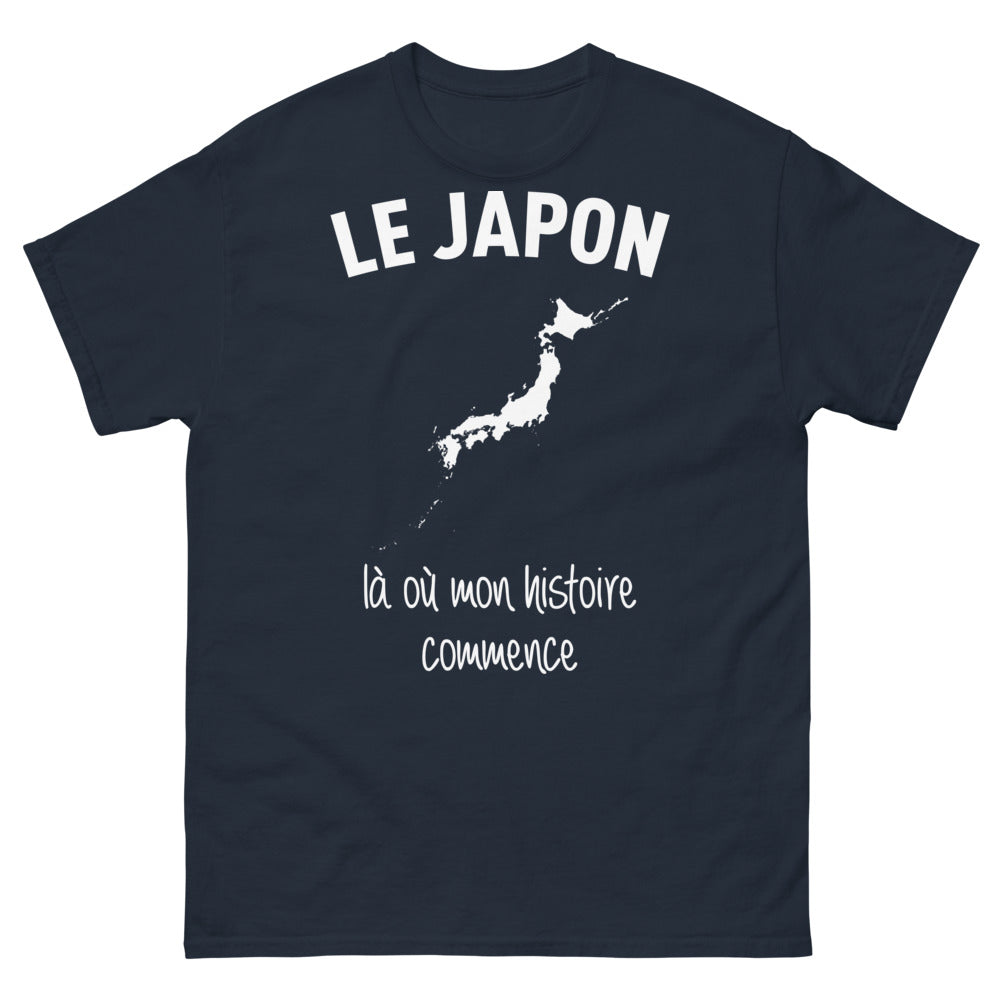 T-shirt Japon marine - Là où mon histoire commence