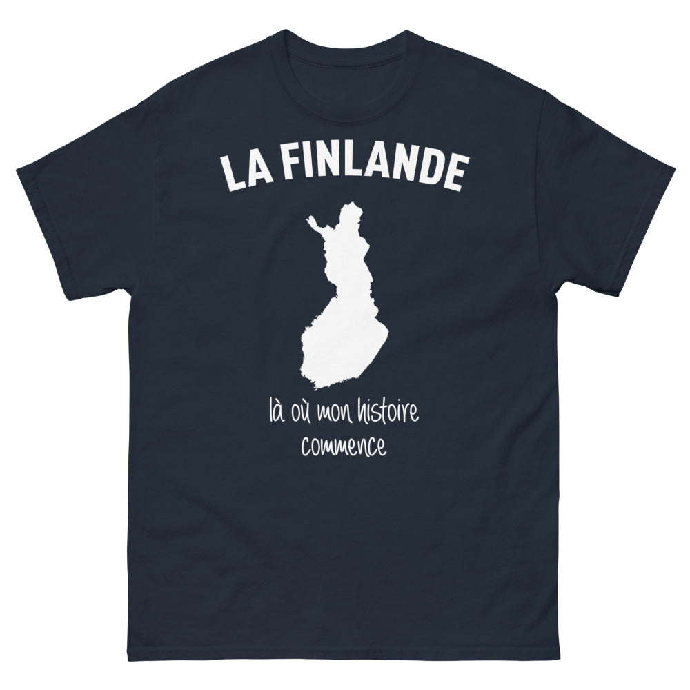 T-shirt Finlande marine - Là où mon histoire commence