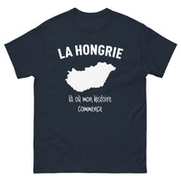 Thumbnail for T-shirt Hongrie marine - Hongrie : Là où mon histoire commence