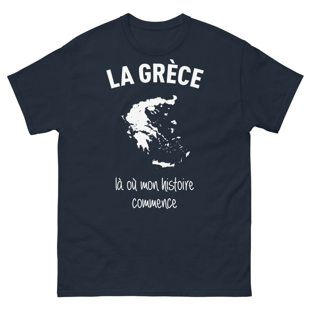 T-shirt La Grèce marine - là où mon histoire commence
