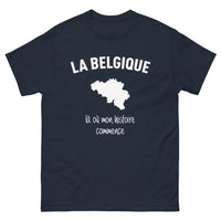 Thumbnail for T-shirt Belgique marine - Là où mon histoire commence