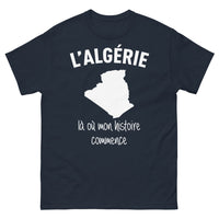 Thumbnail for T-shirt Algérie marine - Là où mon histoire commence