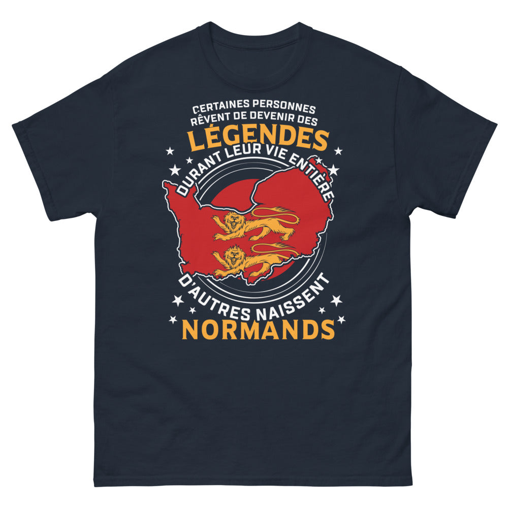 T-shirt Normands bleu marine face - Les Normands naissent légendes