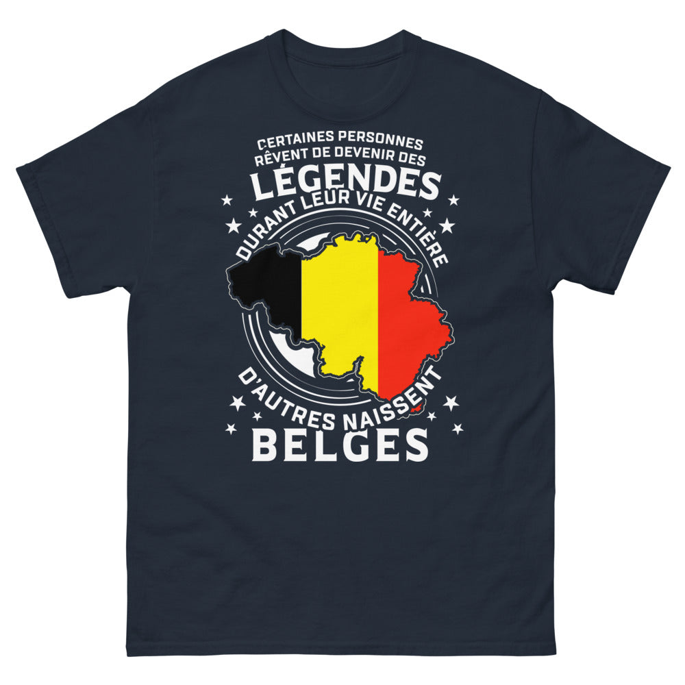 T-shirt Les Belges marine - nés pour être légendes