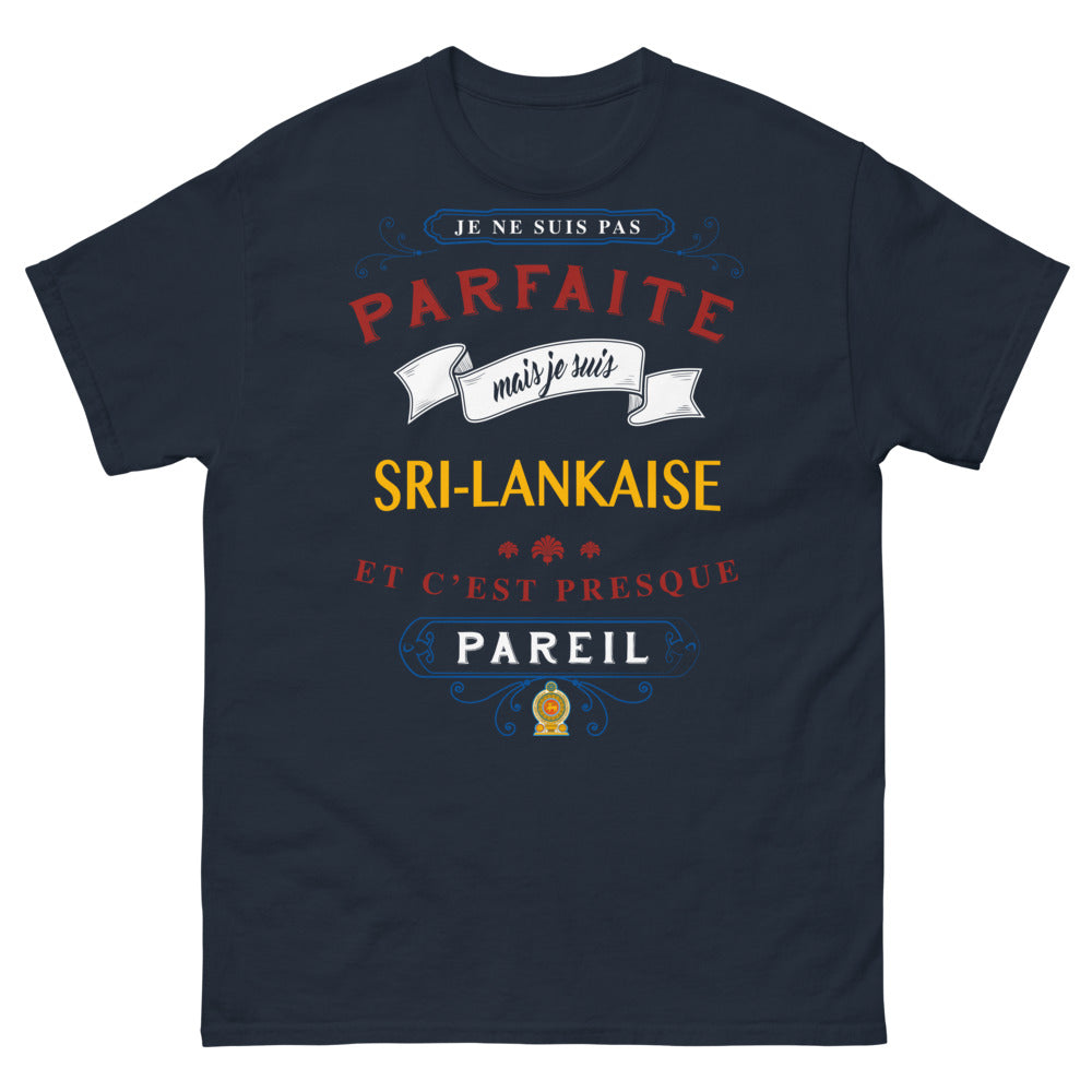 T-shirt sri-lankaise marine - presque pareil