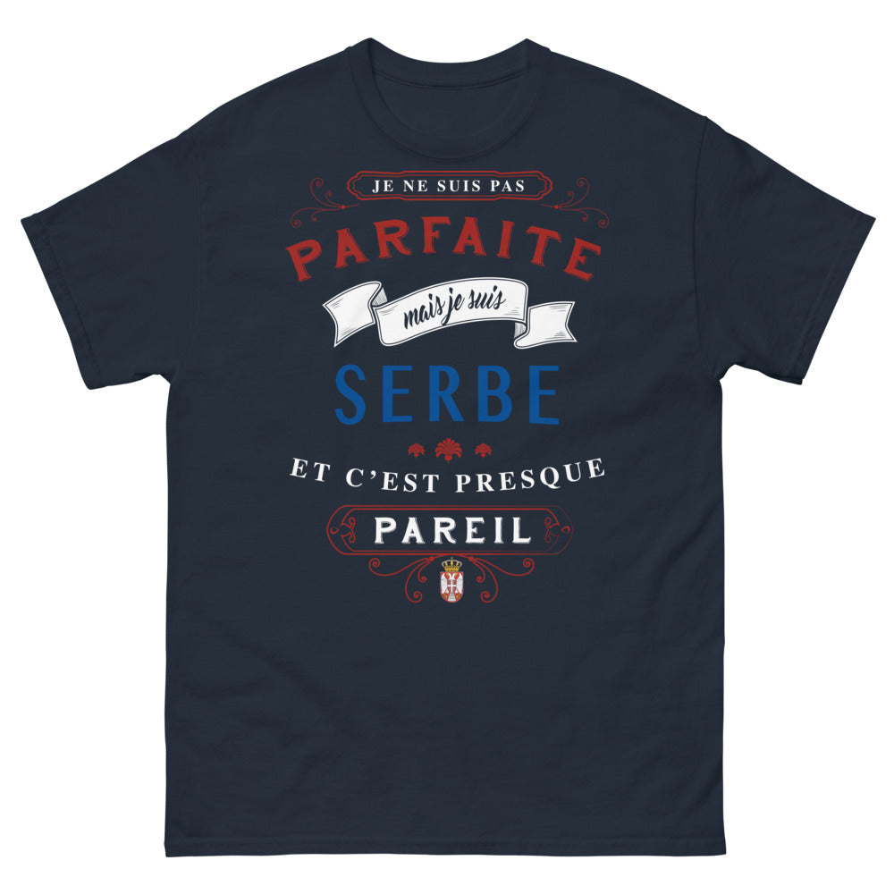 T-shirt Serbie marine - pas parfaite mais presque