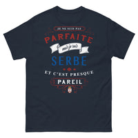 Thumbnail for T-shirt Serbie marine - pas parfaite mais presque