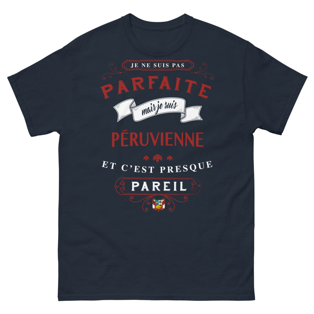 T-shirt Péruvienne marine - humour péruvien léger