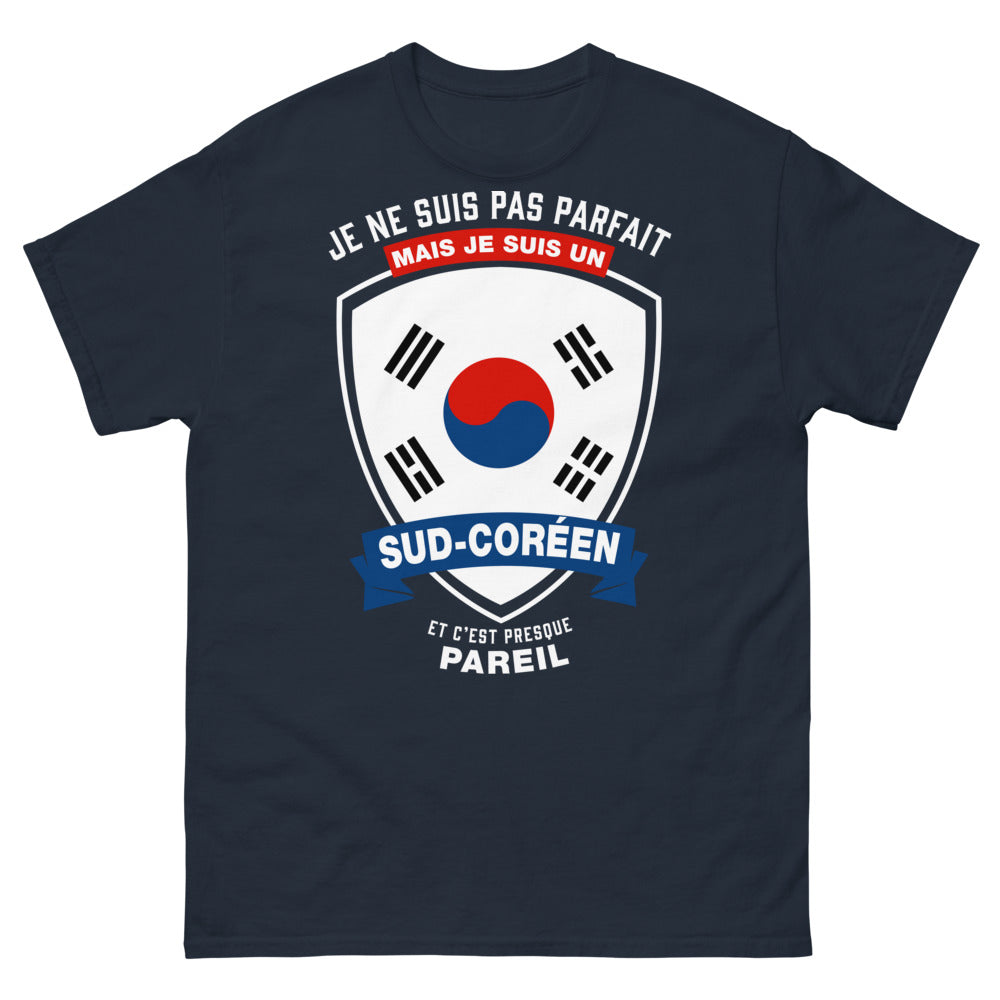T-shirt sud-coréen marine - fierté et humour