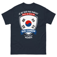 Thumbnail for T-shirt sud-coréen marine - fierté et humour
