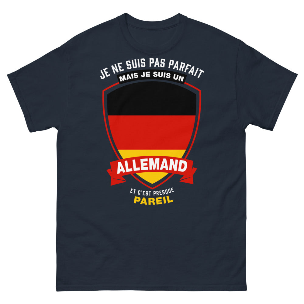 T-shirt allemand marine face - presque parfait