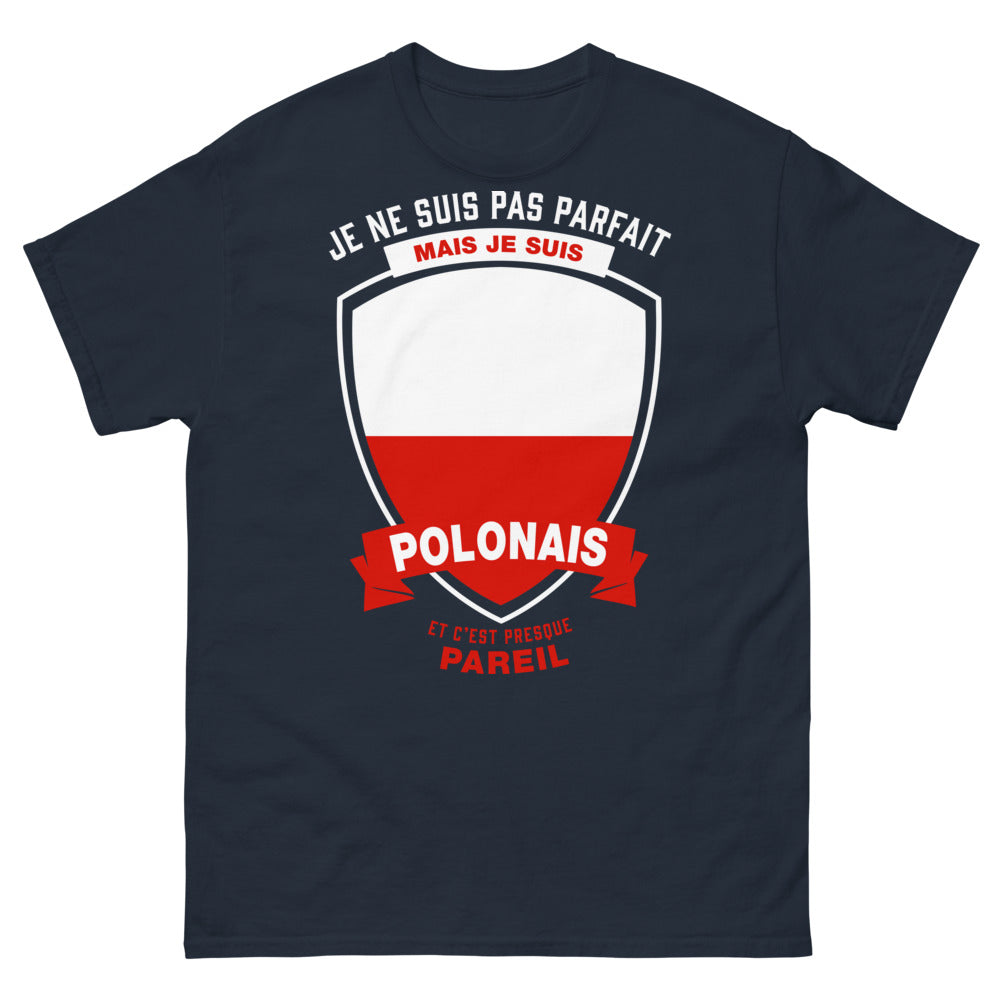 T-shirt Pologne marine - clin d'œil polonais amusant