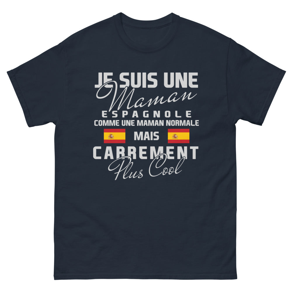 T-shirt maman espagnole marine - Plus cool que jamais